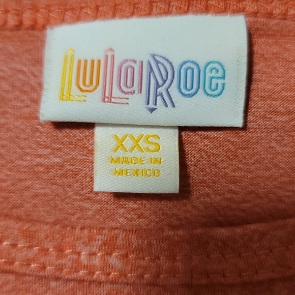 🆕️ LulaRoe Irma top NWT'S size XXS coral - Picture 6 of 8